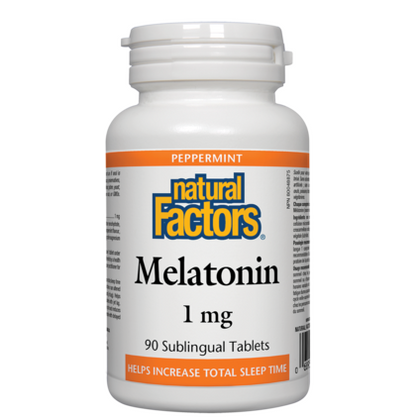 NATURAL FACTORS MELATONIN PEPPERMINT 1mg 90subtabs
