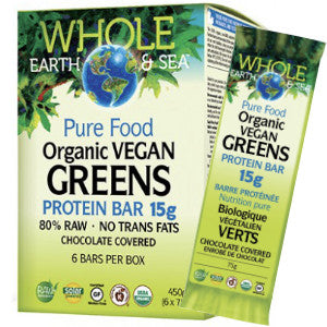 WHOLE EARTH & SEA VEGAN BAR 6X75G BOX