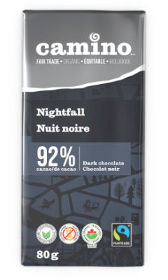 CAMINO CHOCOLATE BAR NIGHTFALL 92% 80g