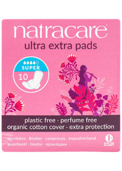 NATRACARE ULTRA EXTRA PAD SUPER WITH WINGS 10ct