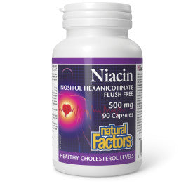 NATURAL FACTORS NIACIN FLUSH FREE 500mg 90caps