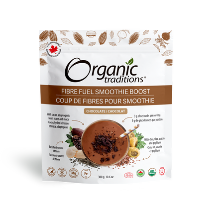 ORGANIC TRADITIONS FIBRE FUEL SMOOTHIE BOOST-CHOCOLATE 300g
