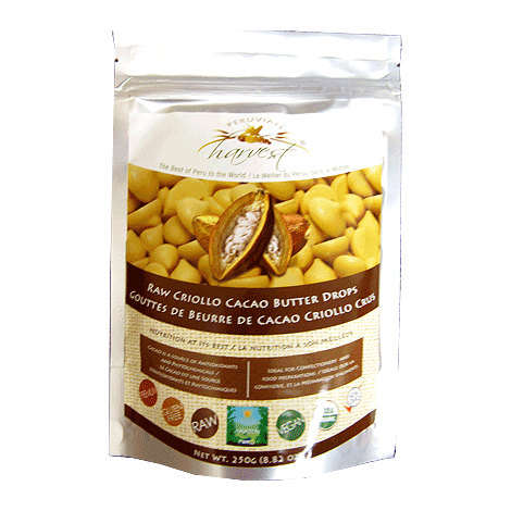 秘魯收穫生剋裡奧羅可可脂滴 250 克