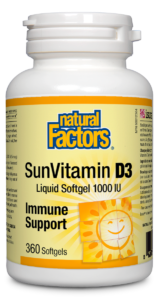 NATURAL FACTORS SUNVITAMIN D3 1000IU 360sg