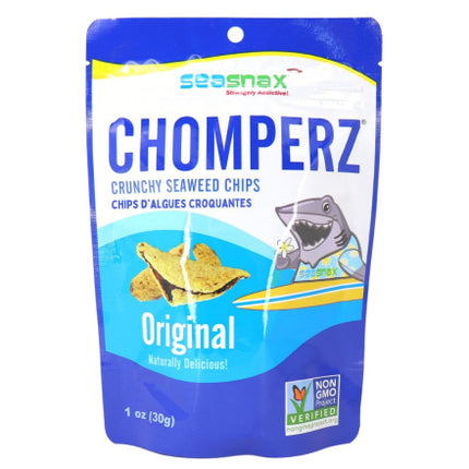 SEASNAX CHOMPERZ CRUNCHY SEAWEED CHIPS ORIGINAL, 30G