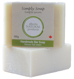 ALBERTA NATURAL PRODUCTS SIMPLY SOAP HANDMADE BAR SOAP 100G