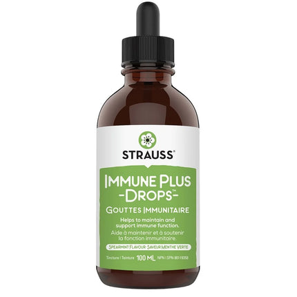 STRAUSS IMMUNE PLUS DROPS FLAVOUR SPEARMINT 100ML