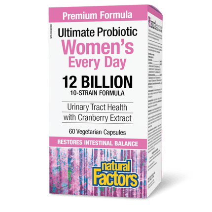NATURAL FACTORS WOMEN'S 12 BILLION PROBIOTIC 120vcap