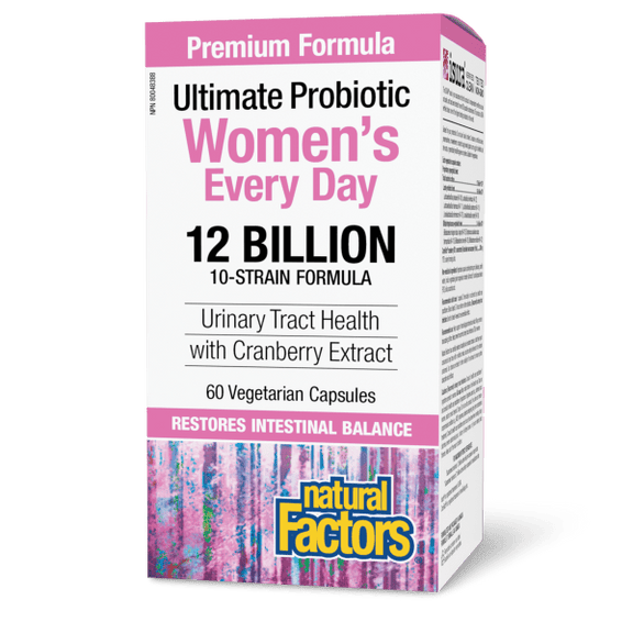 NATURAL FACTORS WOMEN'S 12 BILLION PROBIOTIC 120vcap