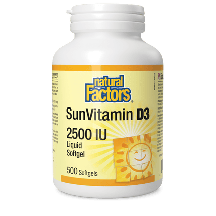 NATURAL FACTORS VITAMIN D3 2500IU 500sg