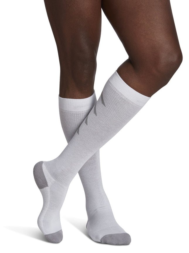 SIGVARIS GROUP ATHLETIC RECOVERY SOCK 15-20MM FOR UNISEX SIZE SM WHITE- 1 PC