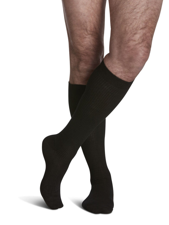 SIGVARIS GROUP CASUAL COTTON 15-20MM FOR MEN SIZE C  BLACK- 1 PC