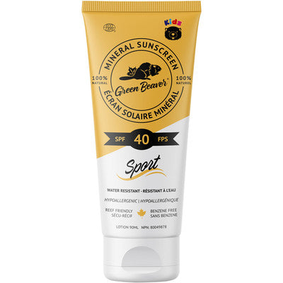 GREEN BEAVER MINERAL SUNSCREEN SPF 40 SPORT 90ml