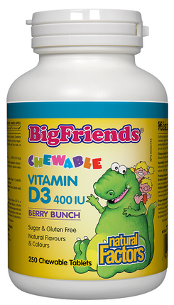 Natural Factors Big Friends Chewable Vitamin D3 400IU 250chews