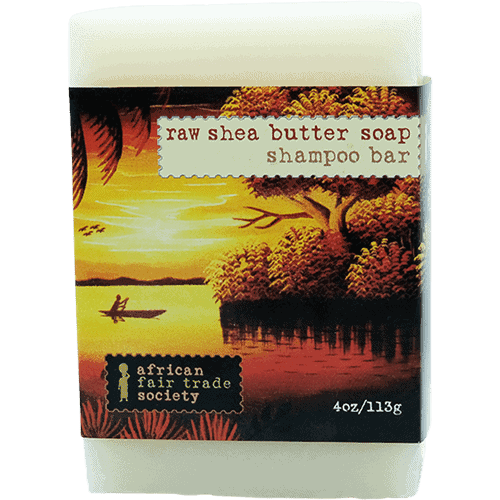 African Fair Trade Society Raw Shea Butter Soap Shampoo Bar 114g