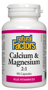 NATURAL FACTORS CALCIUM AND MAGNESIUM WITH VITAMIN D 90caps