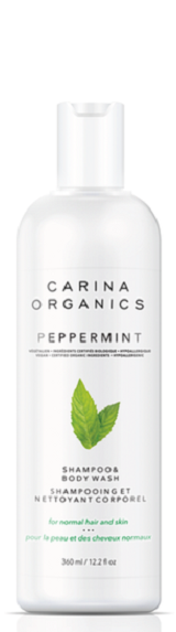 CARINA ORGANICS PEPPERMINT SHAMPOO & BODY WASH 360ml