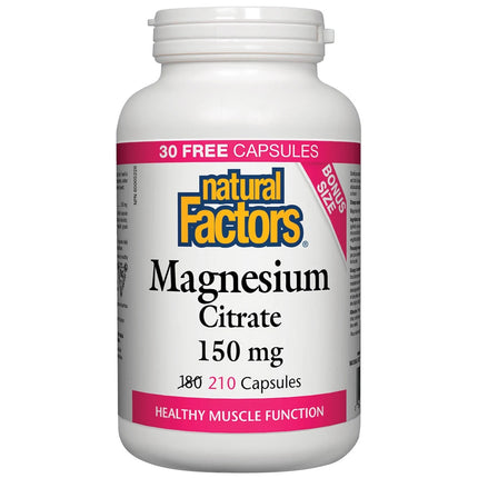 Natural Factors Magnesium Citrate 150mg 180caps 