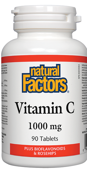 Natural Factors Vitamin C 1000mg Plus Bioflavonoids & Rose Hips 90tabs