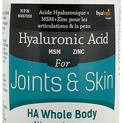Hyalogic Hyaluronic Acid+MSM+Zinc For Joints & Skin 354ml