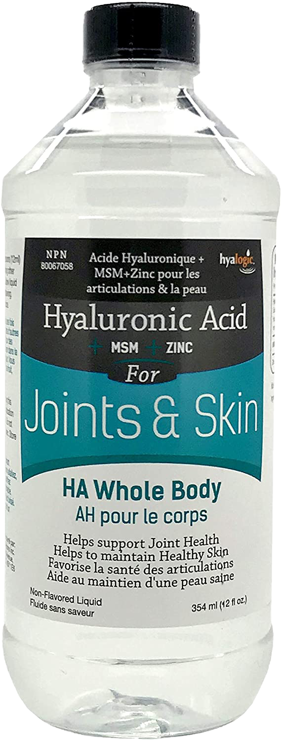 Hyalogic Hyaluronic Acid+MSM+Zinc For Joints & Skin 354ml