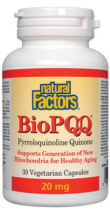 Natural Factors Bio PQQ (Pyrroloquinoline Quinone) 20mg 30vcaps