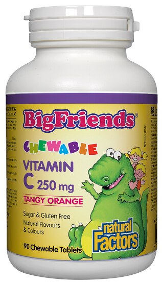 Natural Factors Big Friends JR C Tangy 250mg 90chews