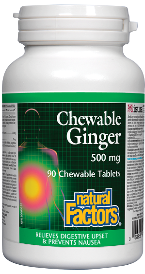 Natural Factors Ginger Chewable 500mg 90chews