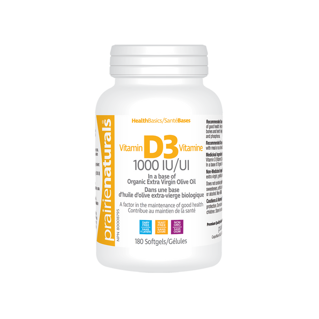 Prairie Naturals Vitamin D 1000IU 180sg
