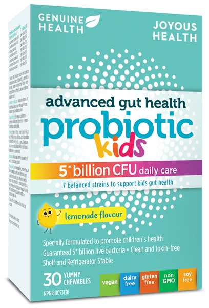 Genuine Health Advanced Gut Health Probiotic Kids 5B 30chews