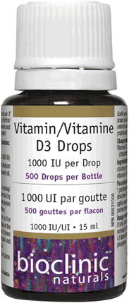 Bioclinic Vitamin D3 Drops 1000 IU 15ml
