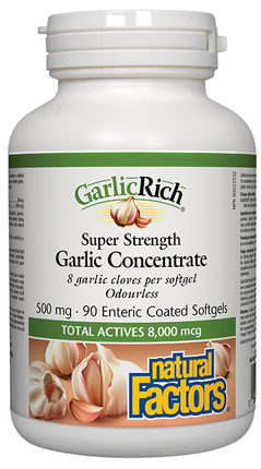 Natural Factors Garlic Rich Super Strength Garlic Concentrate 500mg 90sg