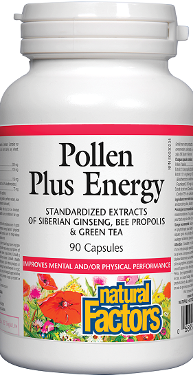 Natural Factors Pollen Plus Energy 90caps