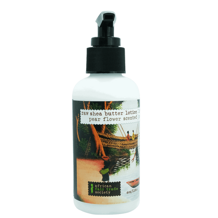 African Fair Trade Society Raw Shea Butter Lotion Pear Flower Scented 113ml