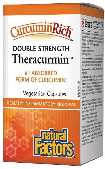 Natural Factors Curcumin Rich Double Strength Theracurmin 60mg 120vcaps