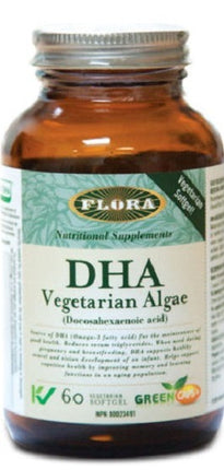 Flora DHA Vegetarian Algae 60vcaps