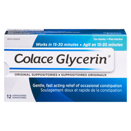 Colace Glycerin Original Suppositories for Adults (12s) 