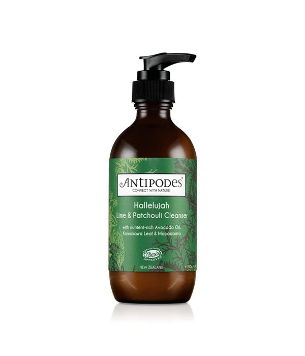 ANTIPODES HALLELUJAH LIME & PATCHOULI FACIAL CLEANSER & MAKEUP REMOVER 200ml
