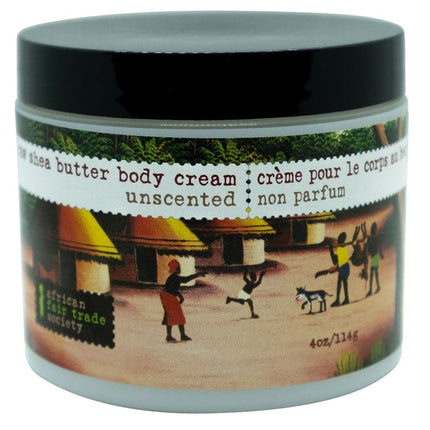African Fair Trade Society Raw Shea Butter Body Cream Unscented 114g