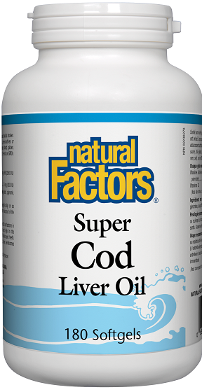 Natural Factors Super Cod Liver Oil 180sg 