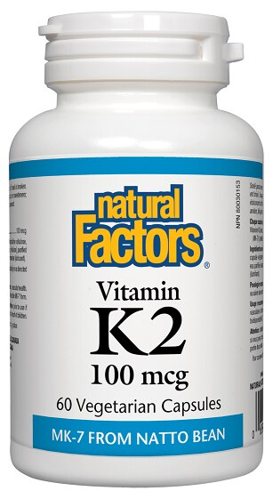 Natural Factors Vitamin K2 100mcg 60vcaps