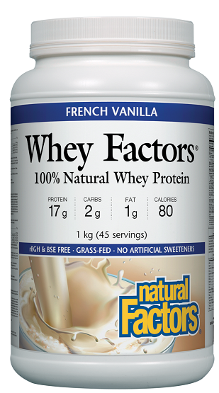Natural Factors Whey Factors High Protein Formula French Vanilla 1kg 