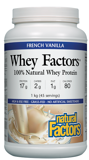 Natural Factors Whey Factors High Protein Formula French Vanilla 1kg
