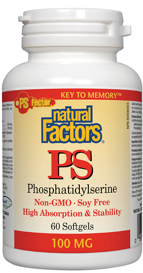 Natural Factors Phosphatidylserine non-GMO Soy Free 100mg 60sg
