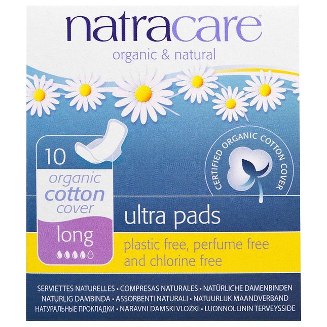 NatraCare Ultra Long Pads with Wings 10count