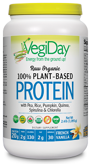 VEGIDAY RAW ORGANIC PLANT-BASED PROTEIN FRENCH VANILLA 1026g