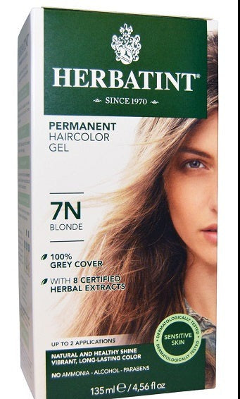 Herbatint Permanent Herbal Haircolour Gel With Aloe Vera 7N 135ml