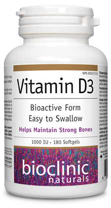 Bioclinic Naturals Vitamin D3 1000IU 180sg