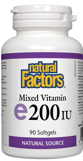 NATURAL FACTORS MIXED VITAMIN E 200IU 90sg