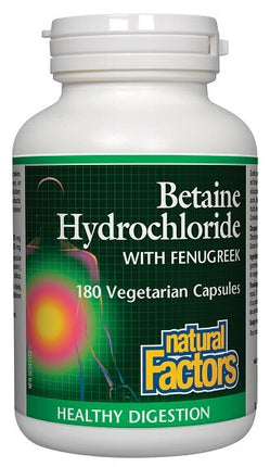 Natural Factors Betaine HCl 180vcaps